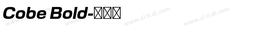 Cobe Bold字体转换